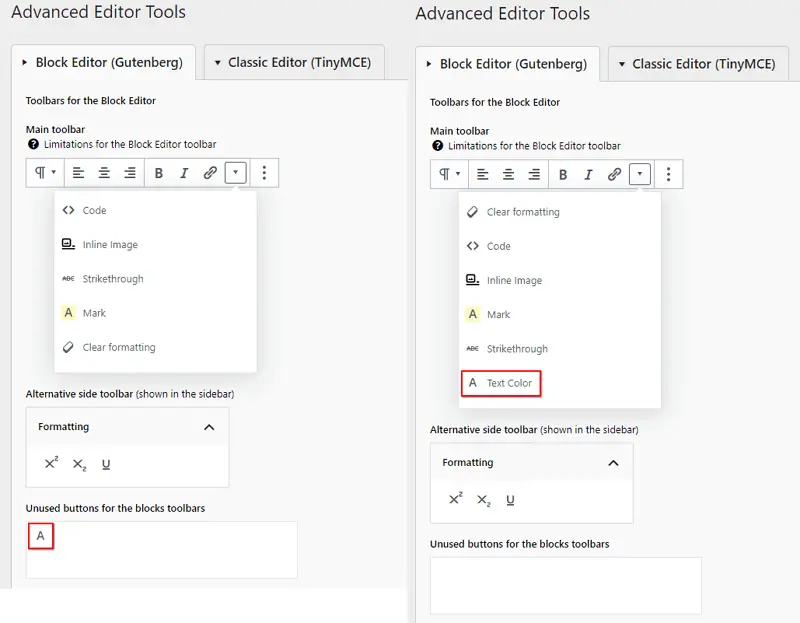 advanced editor tools 설정 advanced editor tools 설정